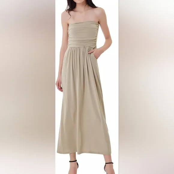 Grace Karin | Dresses | Grace Karin Women Strapless Casual Loose Ruched Long Maxi Dress With Pockets | Poshmark Grace Karin | Dresses | Grace Karin Women Strapless Casual Loose Ruched Long Maxi Dress With Pockets | Poshmark